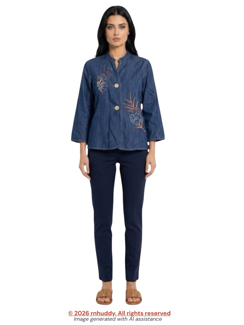 Derek Lam 10 Crosby size 0 Navy Textured Crepe Trousers